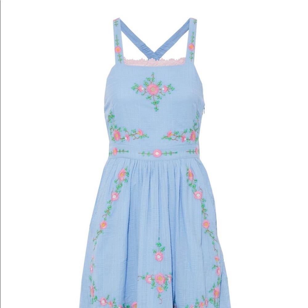LOVESHACKFANCY Asher Pinafore MIDI Cotton Dress size 6